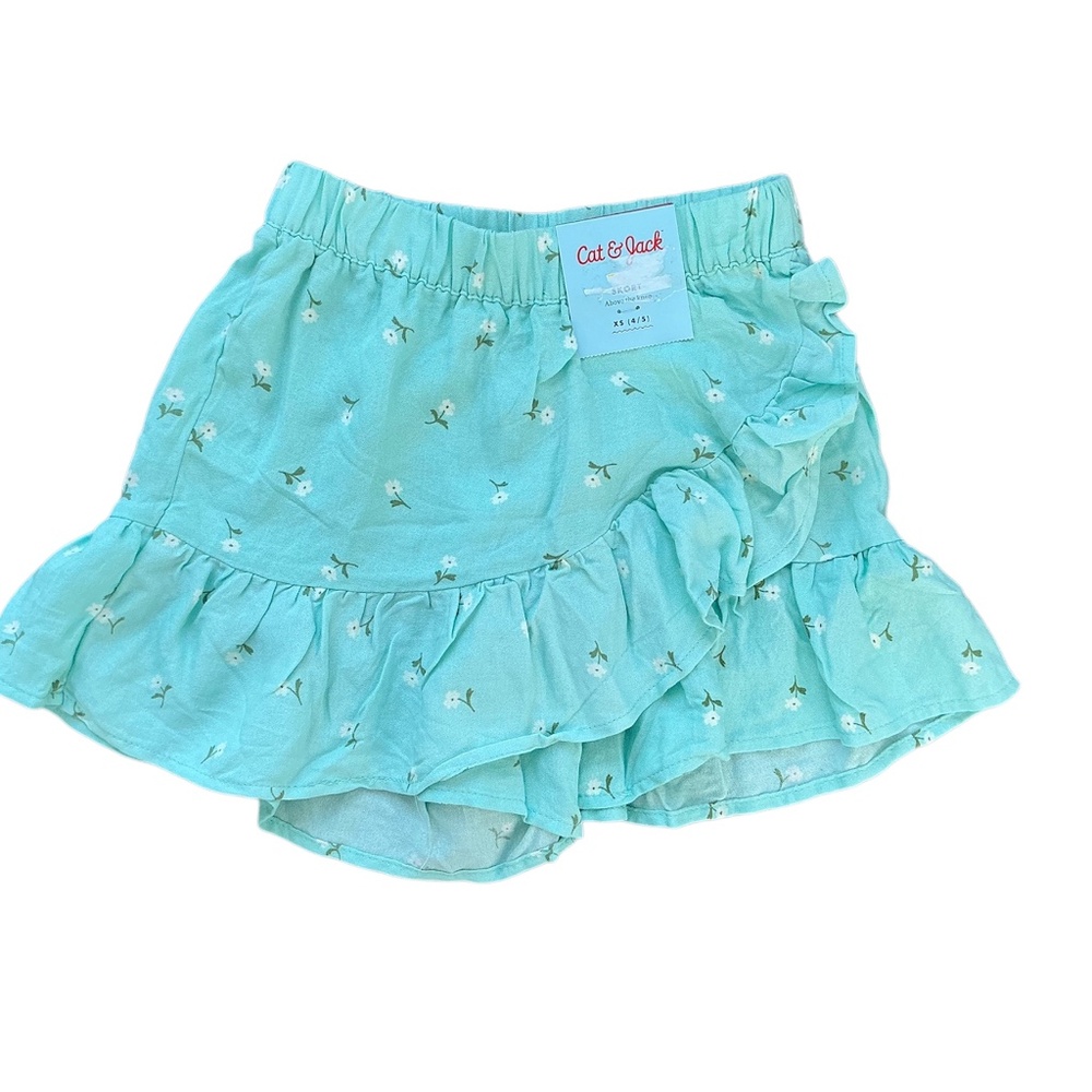 New Girls Floral Skort Cat & Jack Size: XS 4/5 (D55)(D56)
